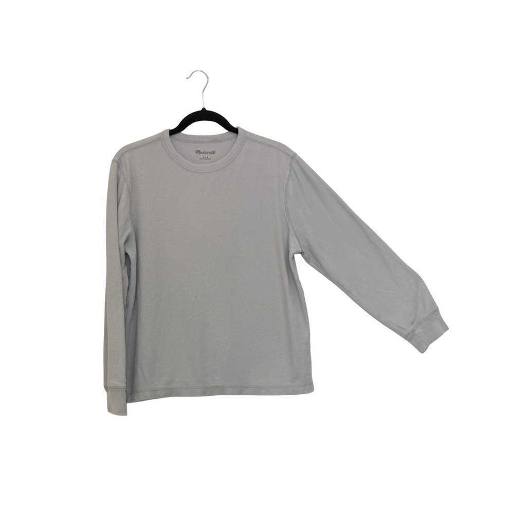 Madewell Mens Waffle Knit Long Sleeve Crewneck Tee Grey Size S CKP466075959